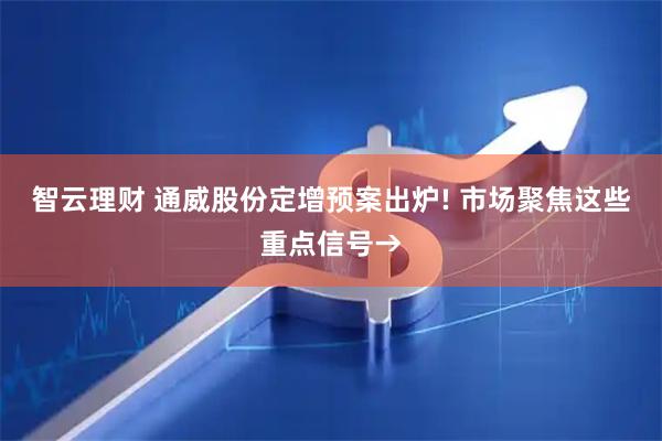 智云理财 通威股份定增预案出炉! 市场聚焦这些重点信号→